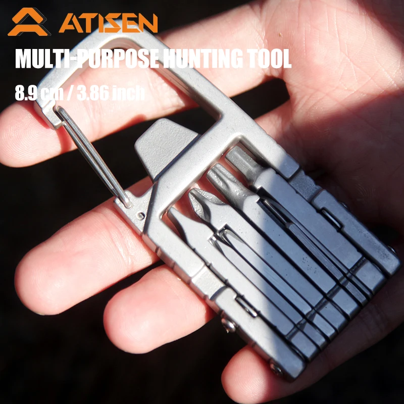 Mountaineering Buckle Keychain Clip, Anti-loss Keychain and Quick Release Backpack buckle/Hook Strap Multitool for men and women
