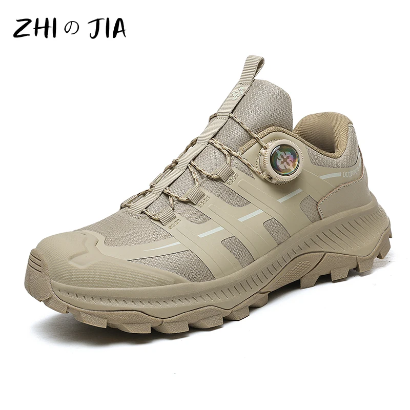 New Outdoor Leisure Hiking Shoes Rotating Buckles Anti slip Durable Mountaineering Shoes Spring Summer Mesh Breathable Sneaker