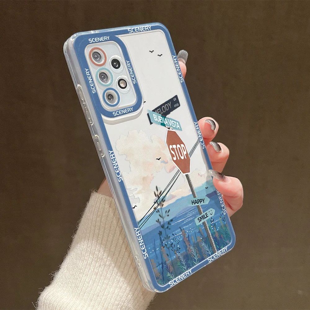 Phone Case For Samsung A54 5G Funda Galaxy A55 A34 A53 A35 S24 Ultra S20 FE A33 A14 A13 A32 A52 S23 Plus S22 S21 Silicon Covers