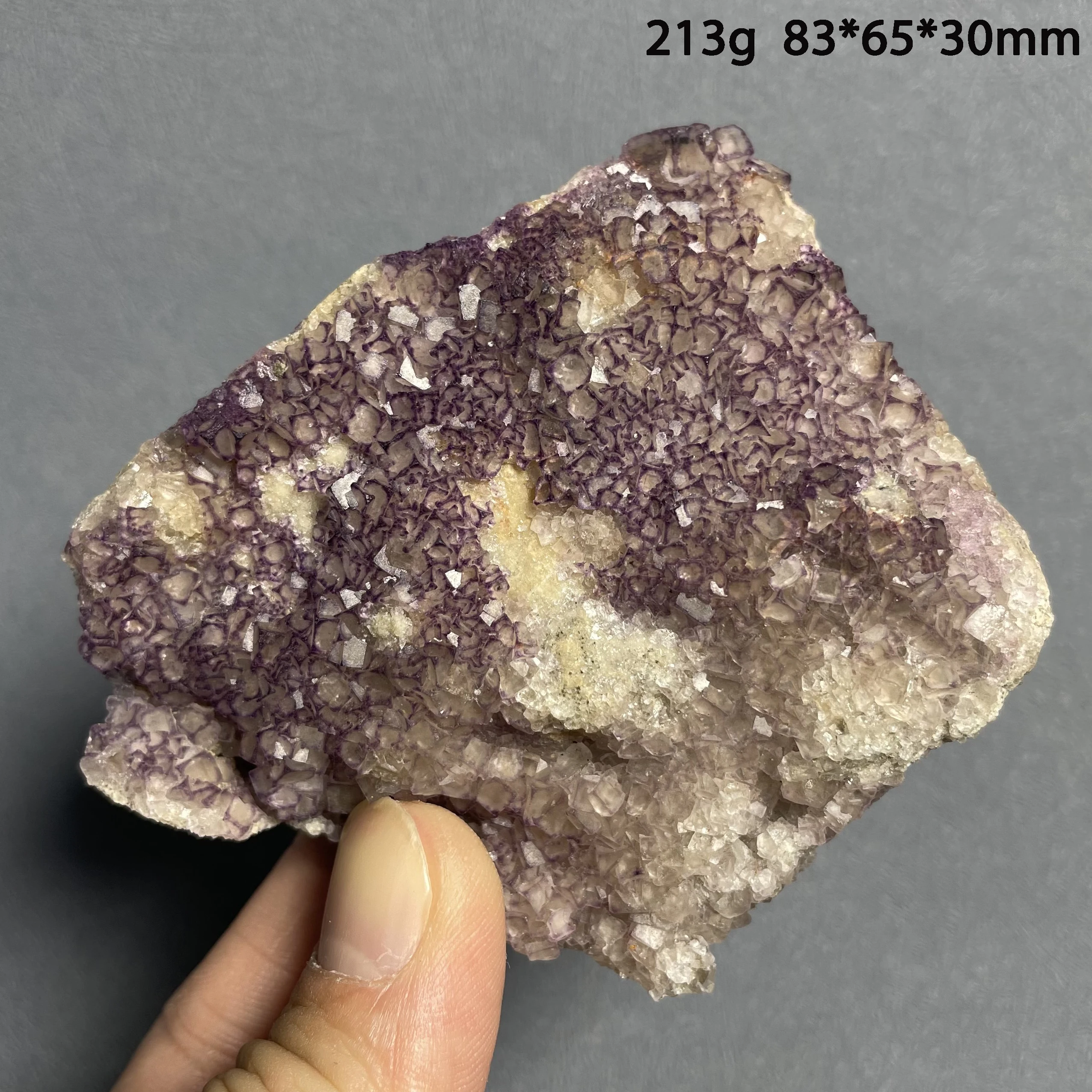 Natural Raw Stone Amethyst Fluorite Crystal Cluster Mineral Specimen - Healing Quartz Rock Home Decoration Gift