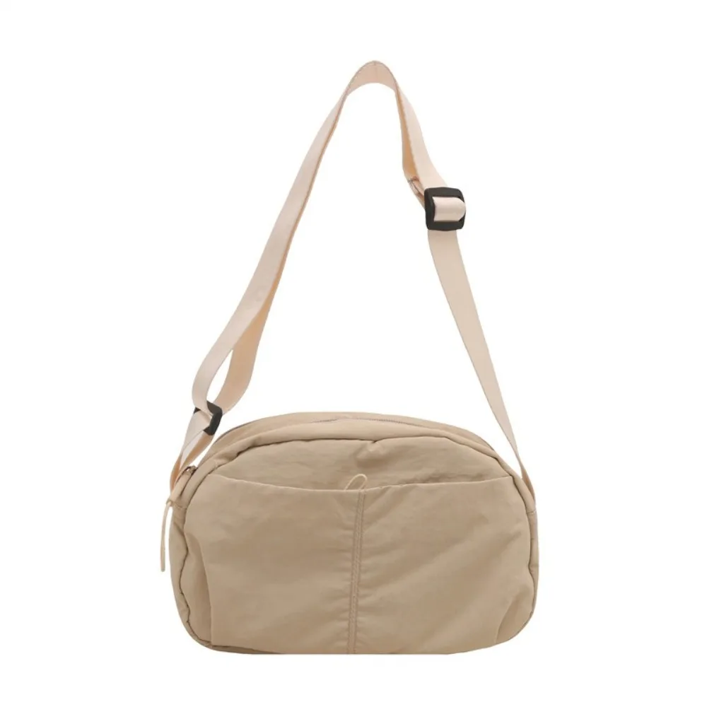 New Solid Color Sling Crossbody Bag Casual Quick-dry Square Bag Zipper Japanese Style Shoulder Bag Gift