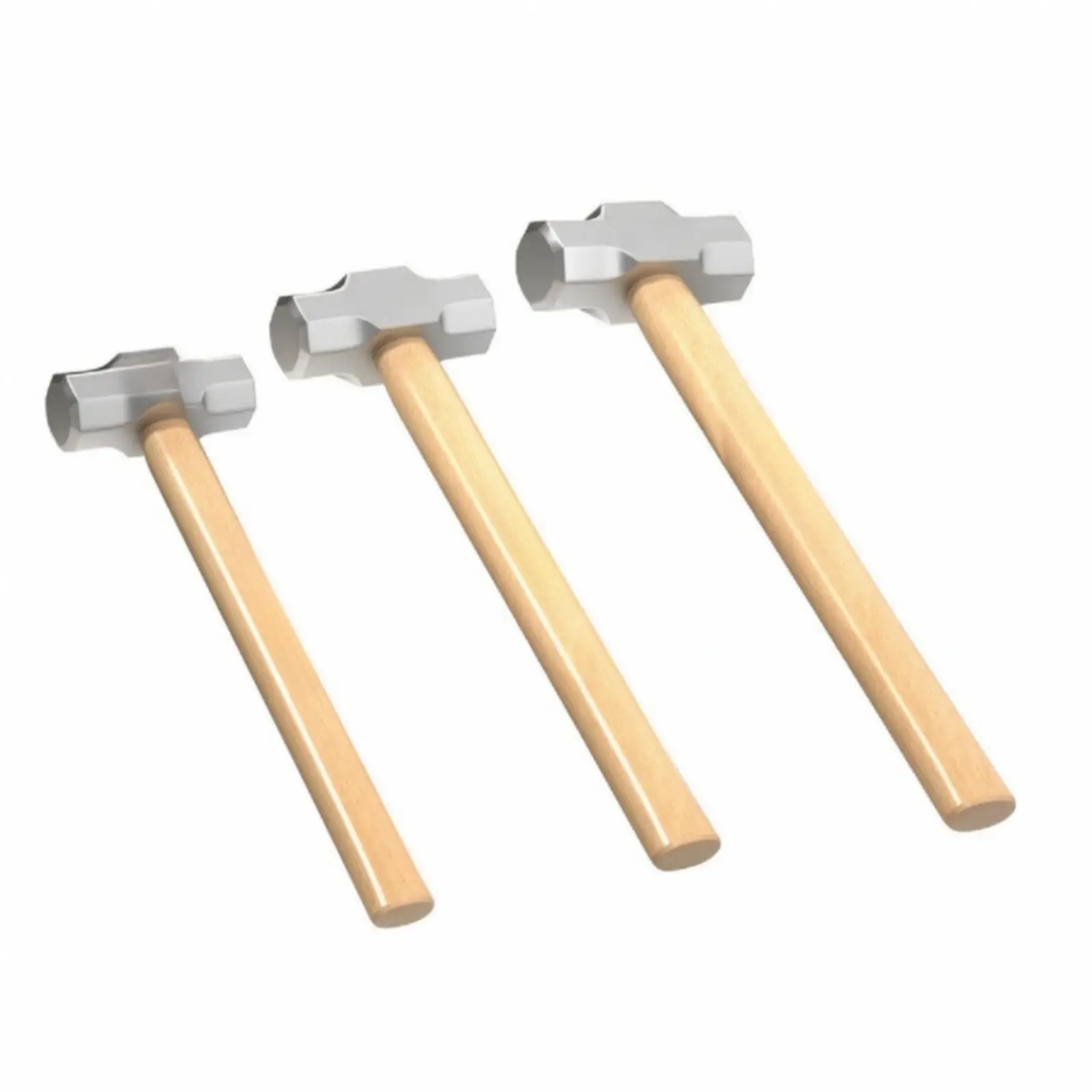 3 Pieces Masonry Hammer Forged Octagonal Hammer Versatile for Builders