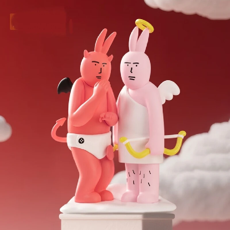 

New Plzdot Pink Rabbit Beautiful Mood Series Funny Blind Box Abstract Rabbit Trendy Play Desktop Exquisite Ornament Gift Toys