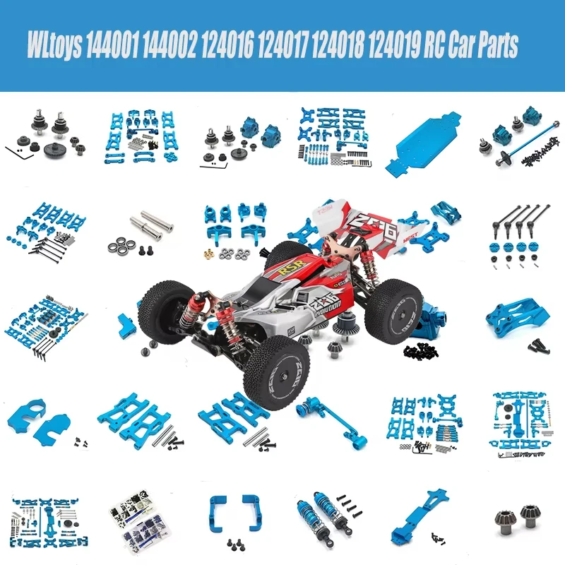 Peças de Reposição Metálicas para Carros RC WLtoys 144001 144010 124016 124017 124018 124019 - Eixo Cardan e Eixo Traseiro