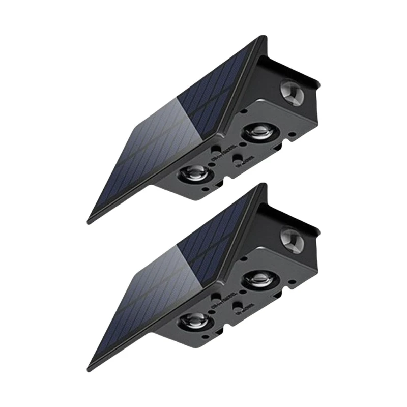 J6PD 2/4PCS Courtyard Courtyard Lâmpada parede Solar Fence Light Four