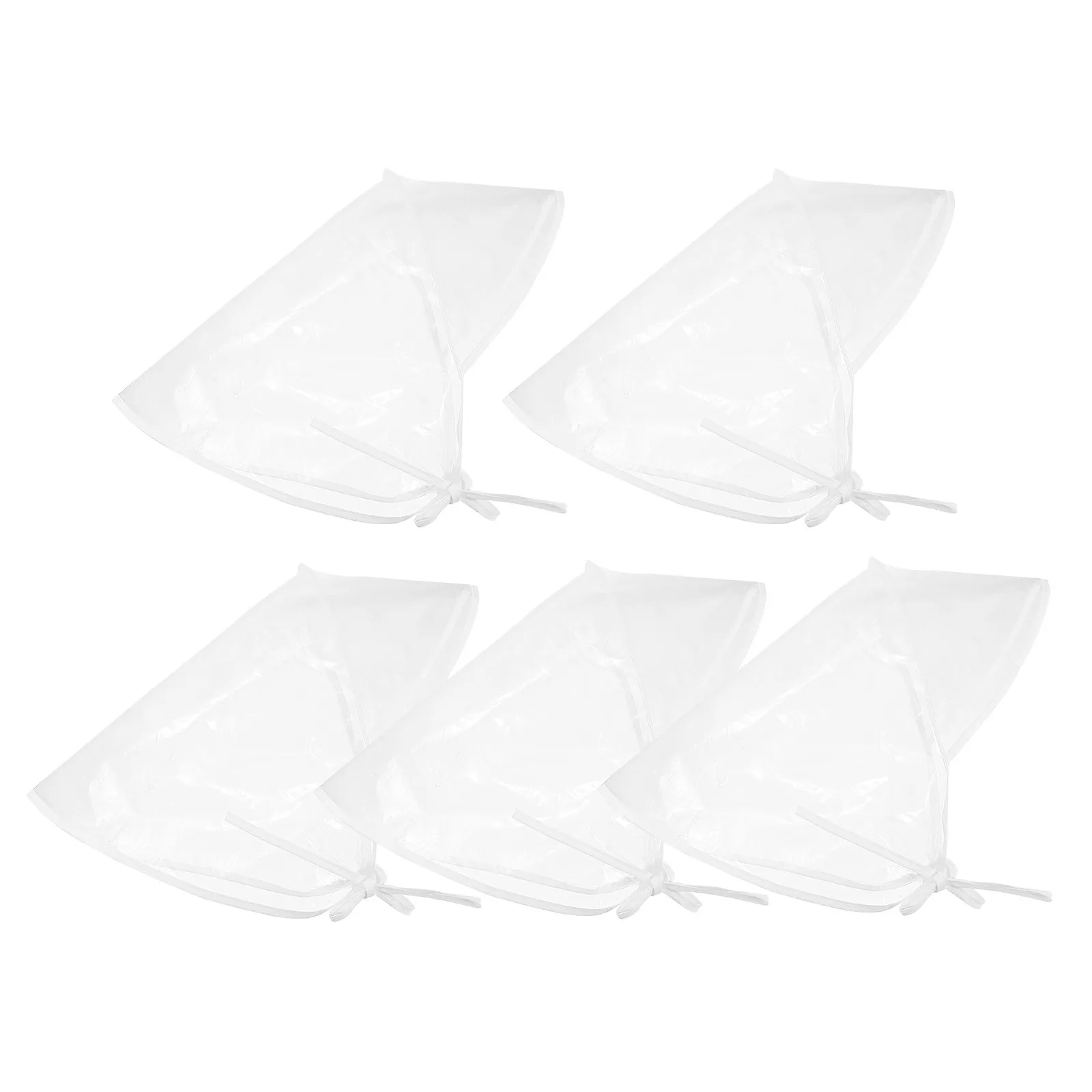 Gorros impermeables transparentes para hombre, gorros transparentes a prueba de agua, protector de peinado, manos libres, para senderismo al aire libre, acampada, gorros a prueba de viento, 5 uds.