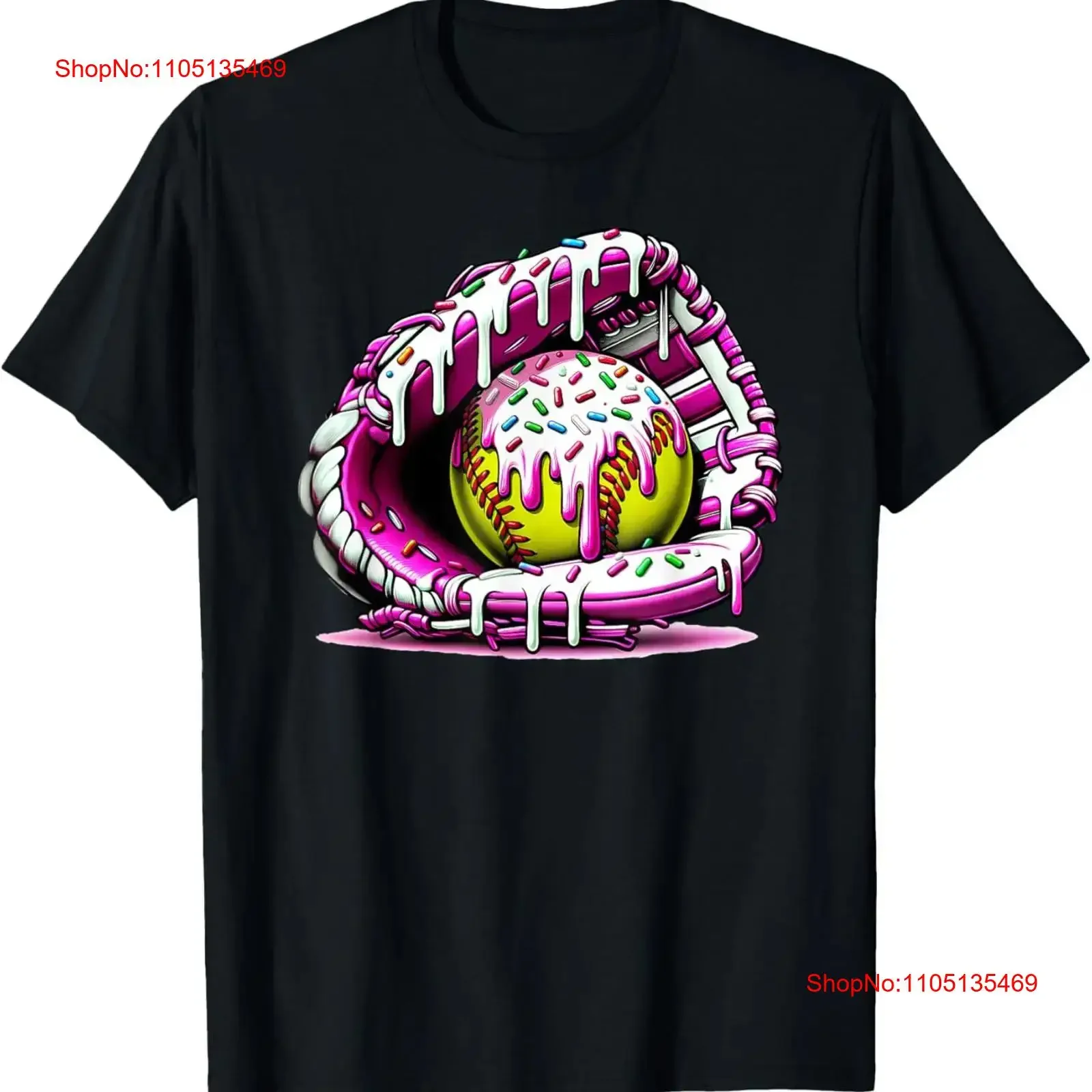 Softball Drip Ice Cream Sprinkles Glove T Shirt vintage Washed Stretched Unisex fashion Stylish designer clothes Comfortable