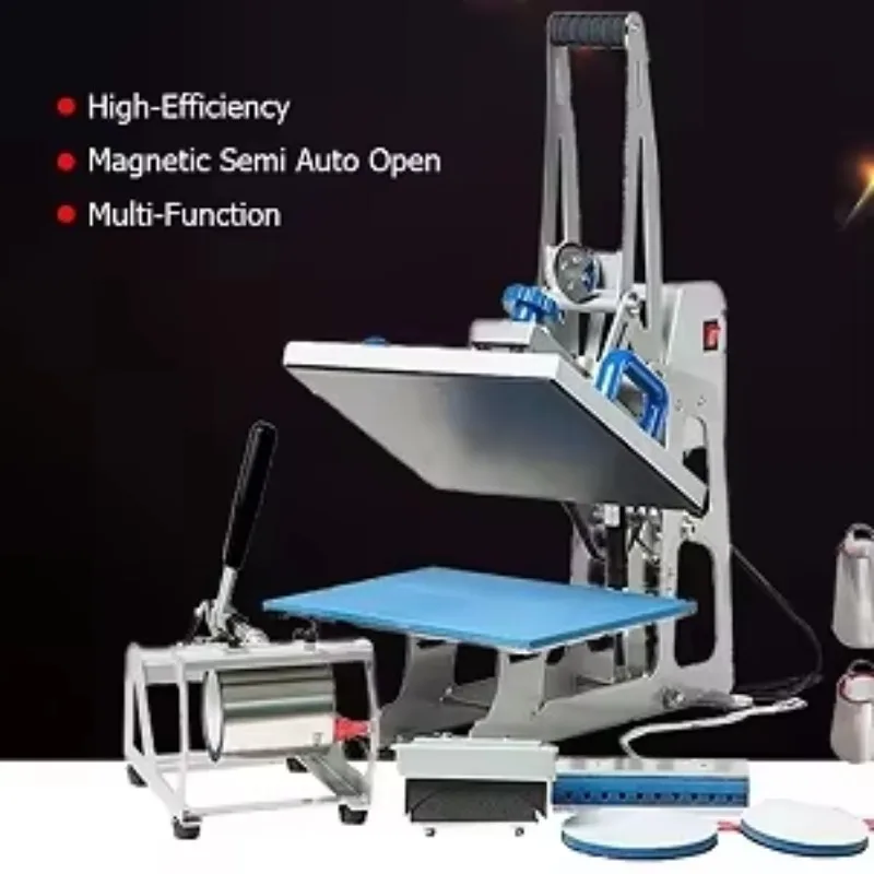 9 In 1 Combo Heat Press Machine Auto Open Touch Screen Panel 0 To 250 Degree For Mug Cap Plate T Shirt Custom Pattern Printing