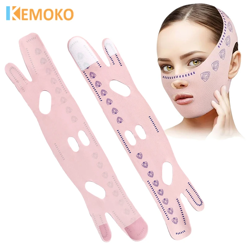 الوجه التخسيس ضمادة النساء الخامس خط المشكل الوجه رفع الذقن الخد رفع حزام تنفس حزام الوجه الجمال أدوات العناية بالبشرة #1