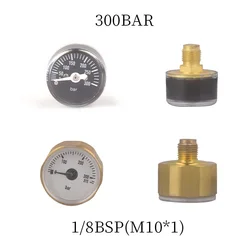 HPA M10*1 1/8BSP 300BAR Mini Pressure Gauge Manometer FX Air Tank Soft Regulator Pneumatic Gauge Accesories For Diving Aquarium