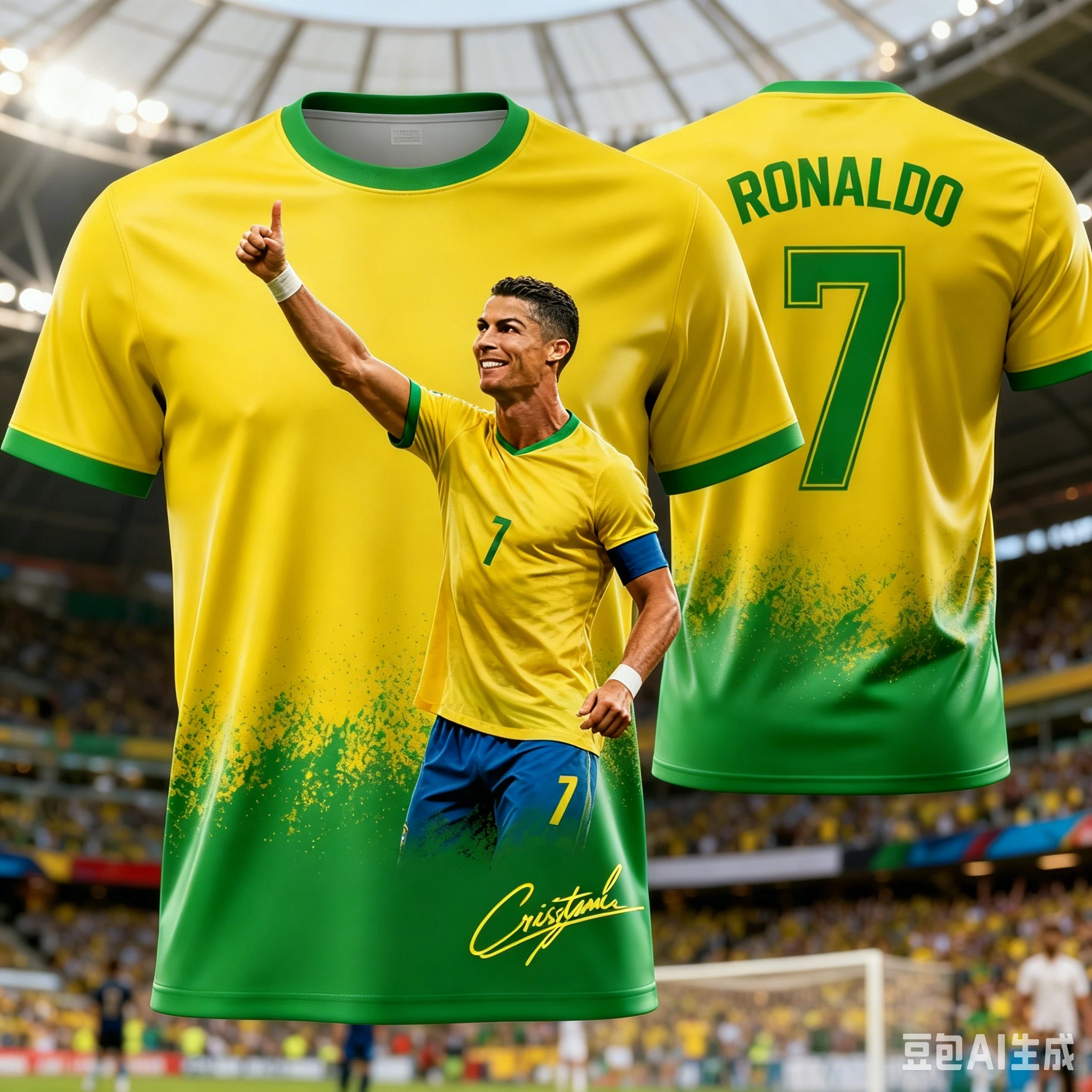 2026 Summer Football Match Ronaldo Fan Jersey Cheer T Shirt Game Watching Essential Tops Unisex Adult Kids Full Sizes