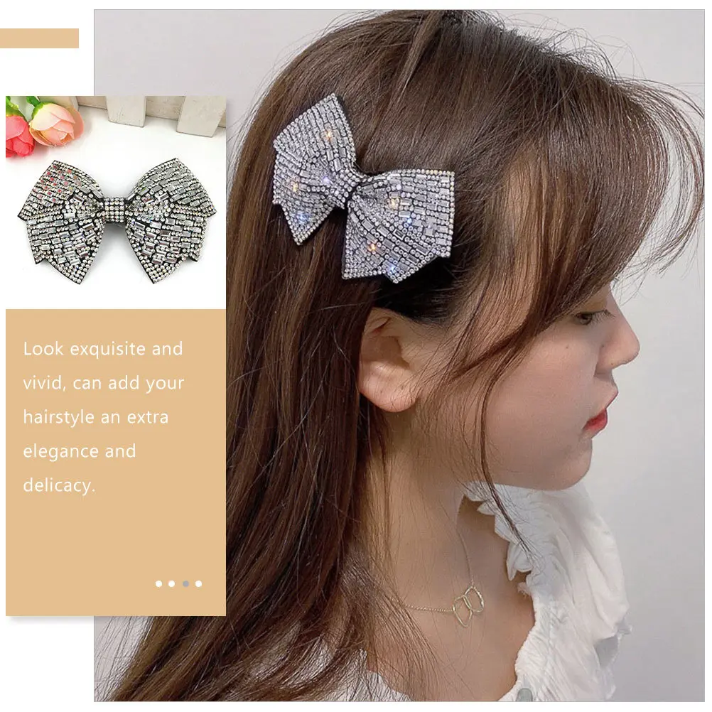 

2 шт. бантики-аппликации со стразами для декора головных уборов, одежды, обуви, сумок, шитья и рукоделия