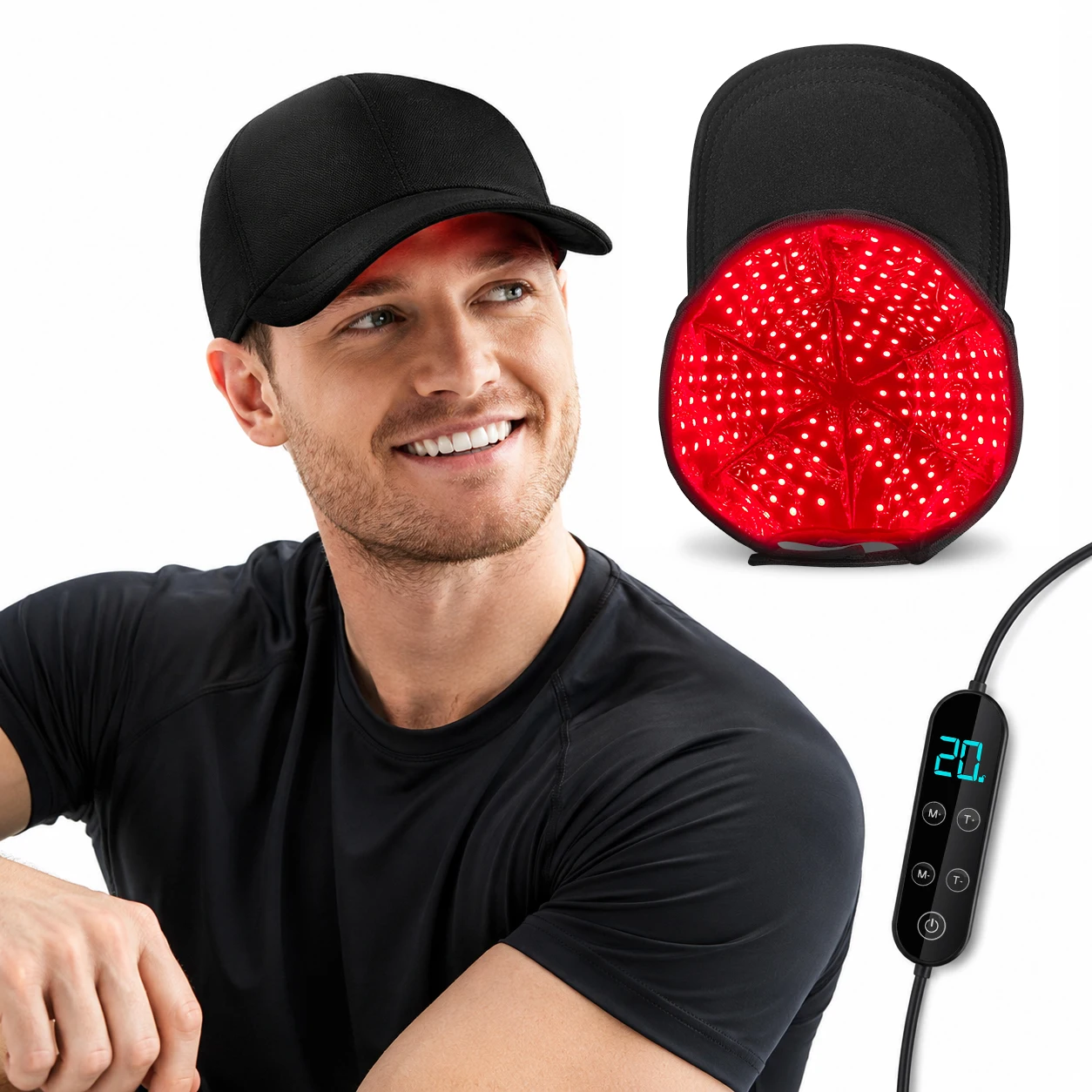 Portable Red Light  Hair Growth Cap 180 LEDs 660nm 850nm Infrared Body Hat Portable LED Device for Beauty and Care