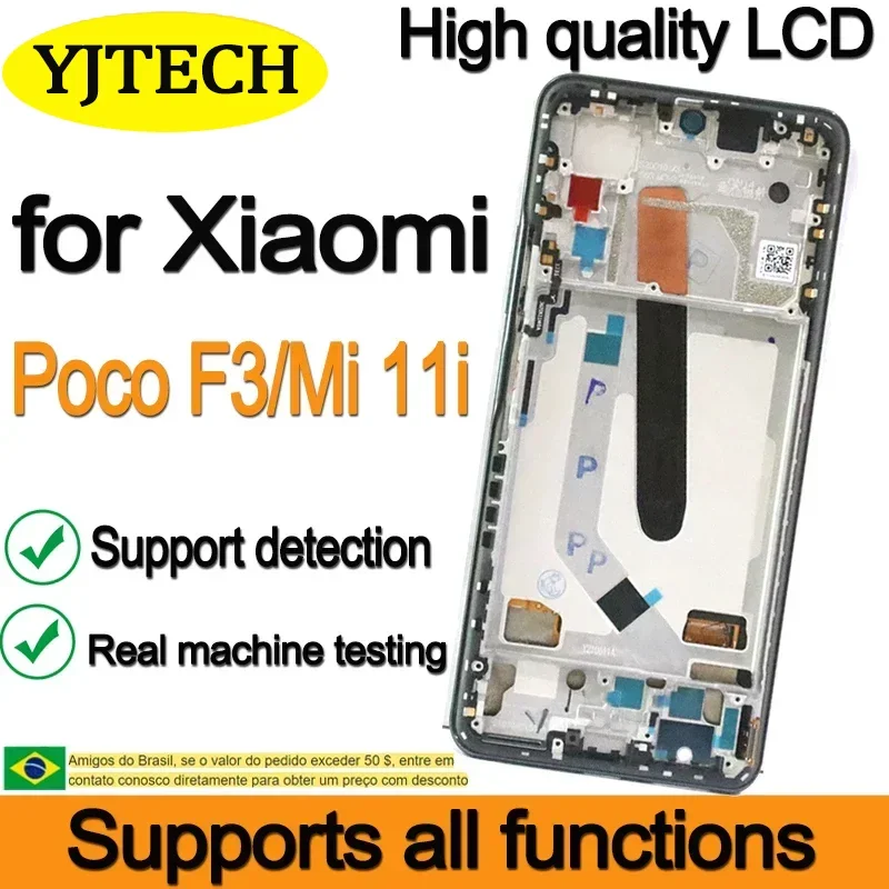 Original 120Hz AMOLED 6.67'' Replacement For Xiaomi POCO F3 M2012K11AG LCD Display Touch Screen for Mi 11i M2012K11G