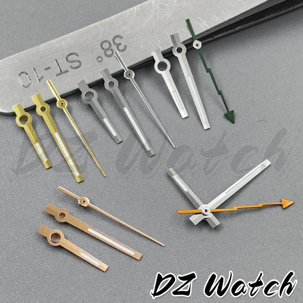 Manecillas de reloj estériles de cuarzo DZ, puntero de reloj negro rosa dorado plateado, ajuste luminoso, pieza de repuesto de reloj con movimiento de cuarzo RONDA 515