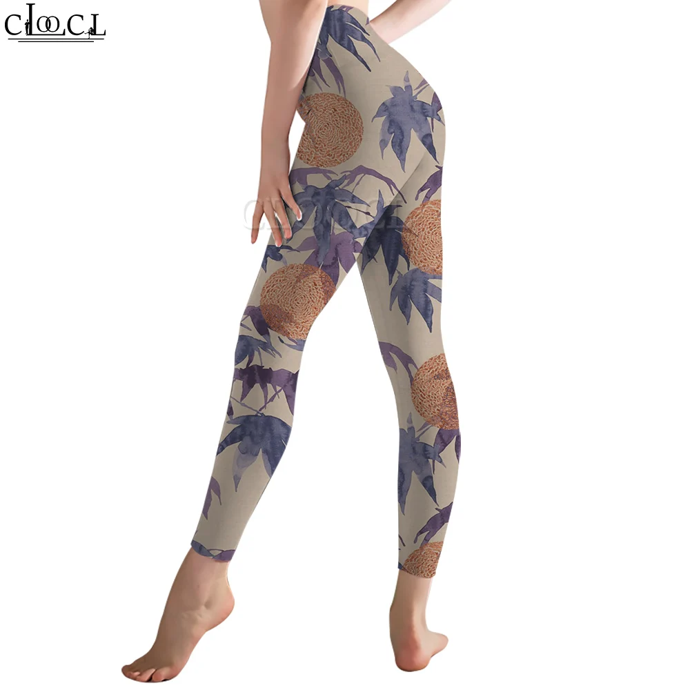 CLOOCL Retro Nữ Legging Màu Nước Vật Có Đồ Họa 3D Quần Dài In Hình Tập Gym Mềm Mỏng Co Giãn Quần Legging Tập Yoga