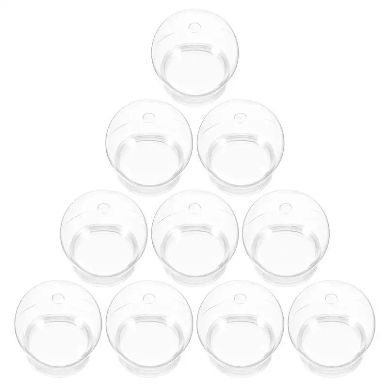 

10pcs DIY Empty Globe Christmas Clear Plastic Snow Globe Globe Craft Candy Flower Gift Decor Storage Container