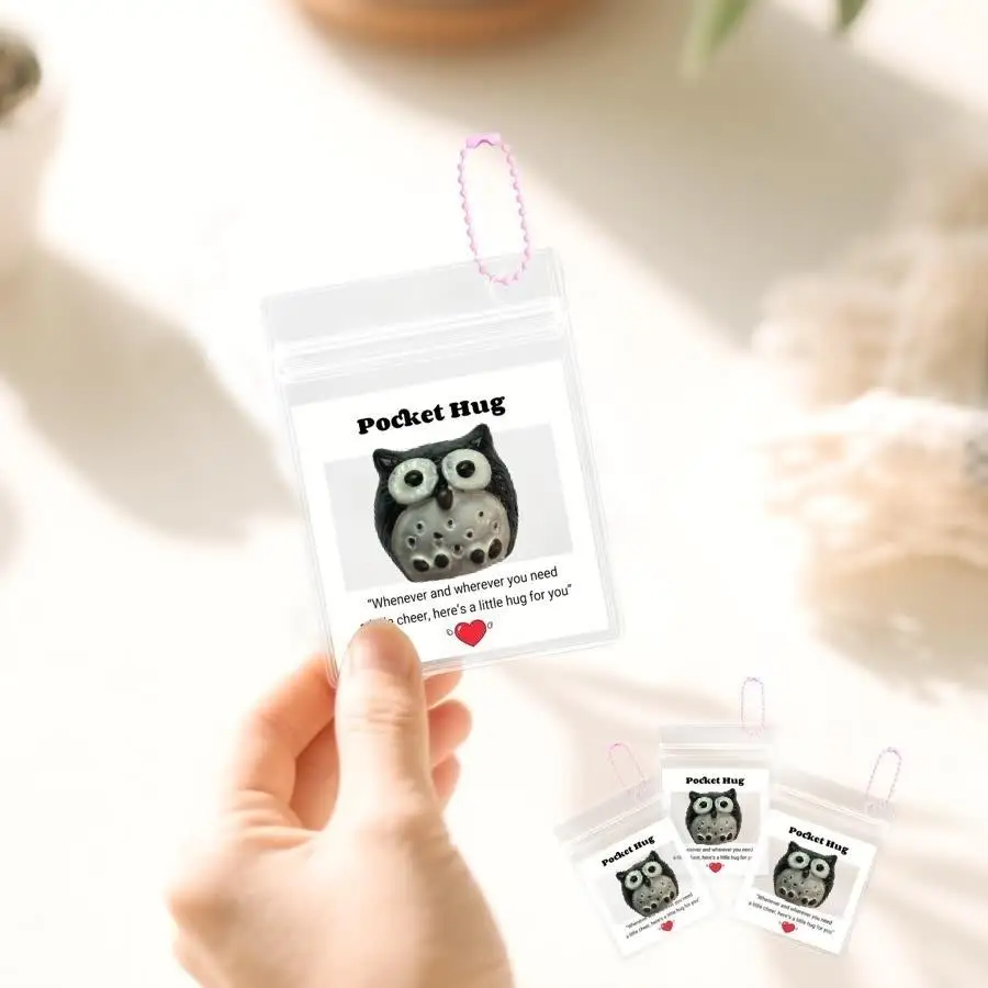 1/5/10/20/50/100 قطعة بطاقات تعانق الجيب التشجيع بطاقات عناق الجيب مع بطاقات تشجيع ورق الراتنج على شكل قلب ، ألوان متنوعة #4