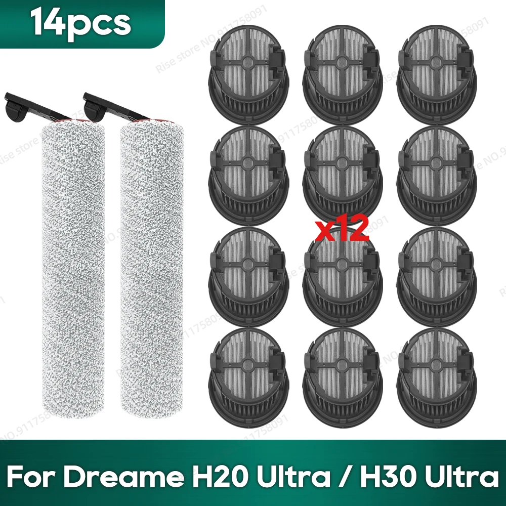 

Compatible for Dreame H20 Ultra / H30 Ultra H20 Pro Plus Accessories Robot Vacuum Roller Brush Hepa Filter Replacement Parts