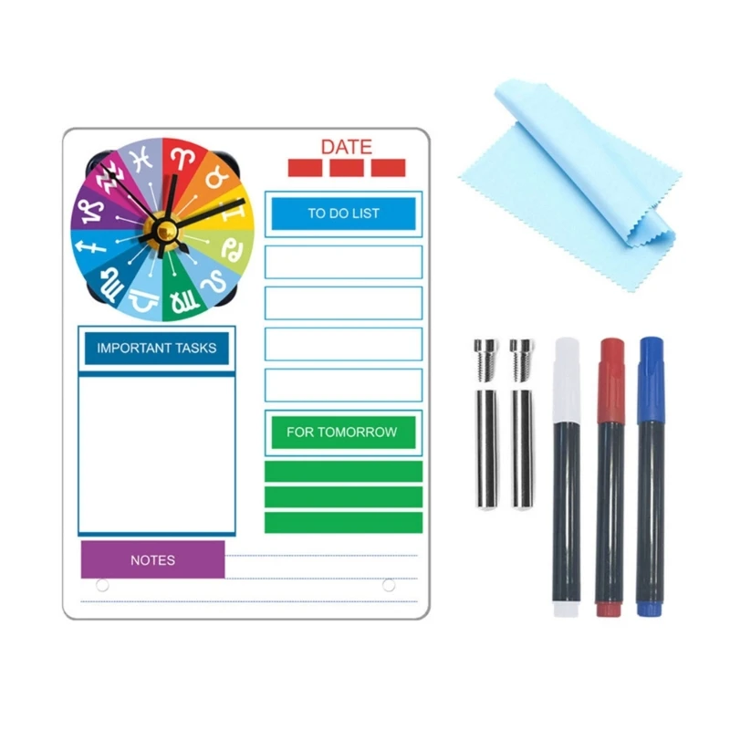 Настольная акриловая доска-еженедельник с часами, прозрачная акриловая доска для заметок K1KF