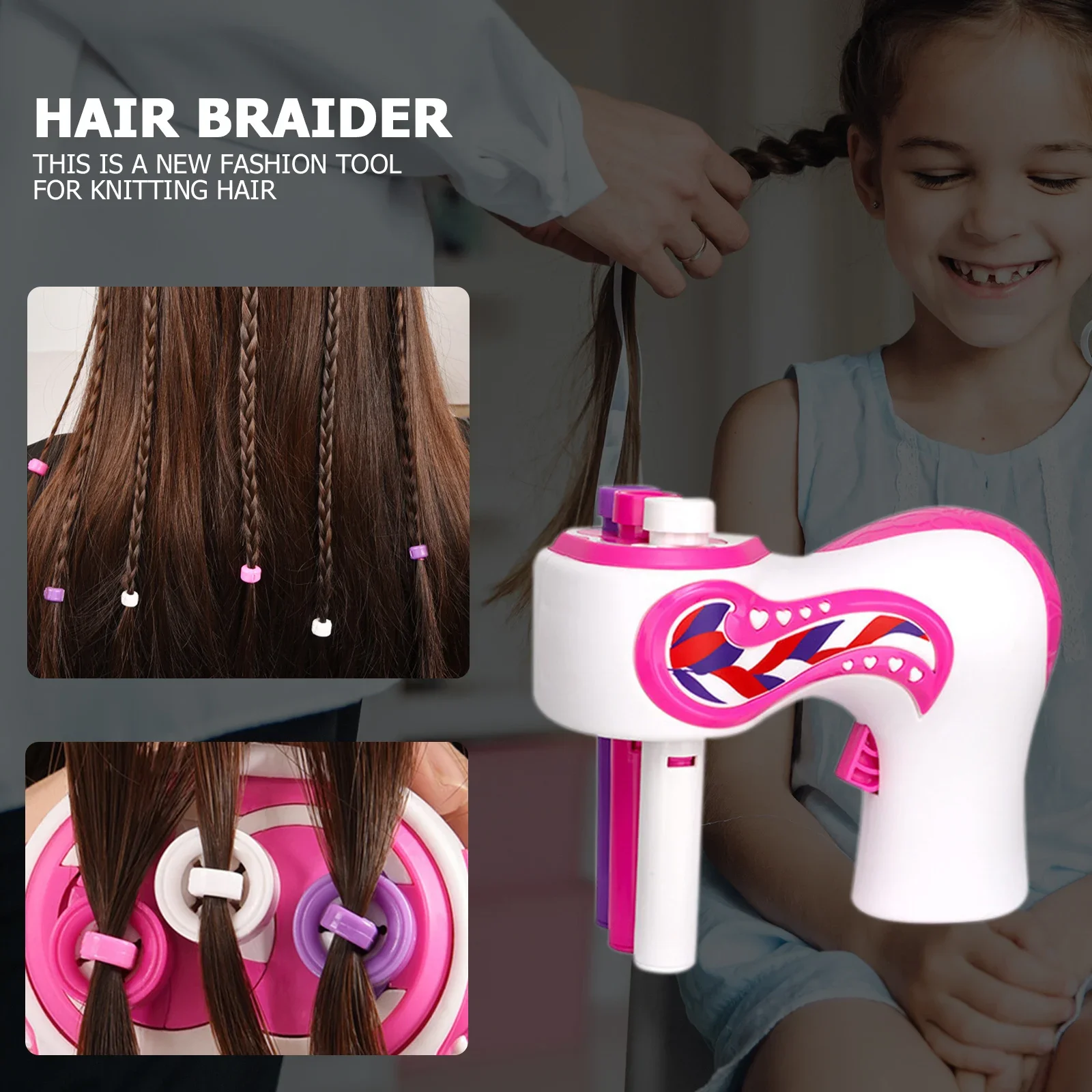 Hairdressing Salon Hair Styling Tools Quick Braiding Tool Braided Accessory Built-in 2-section No.5 Battery Power Supply