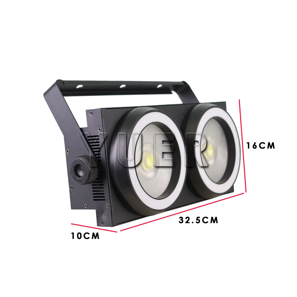 2x100W COB LED Blinder Stage Lights RGB Pixel Ring DJ Disco Party Effect Audience Lighting with DMX Sound Control for Events Sho view 5