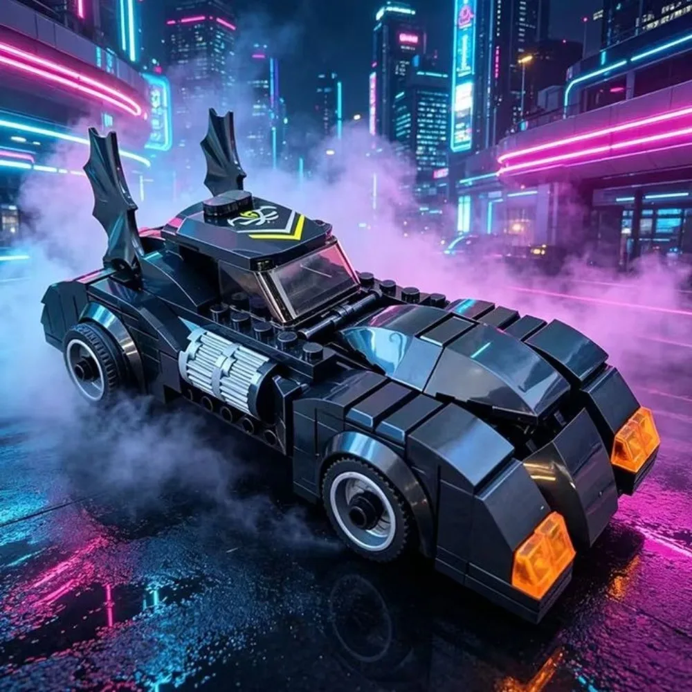 320pcs Super Heroes Series Batmobile Building Blocks Classic Bat Chariot Car Model Bricks Toys for Children Boys Christmas Gifts