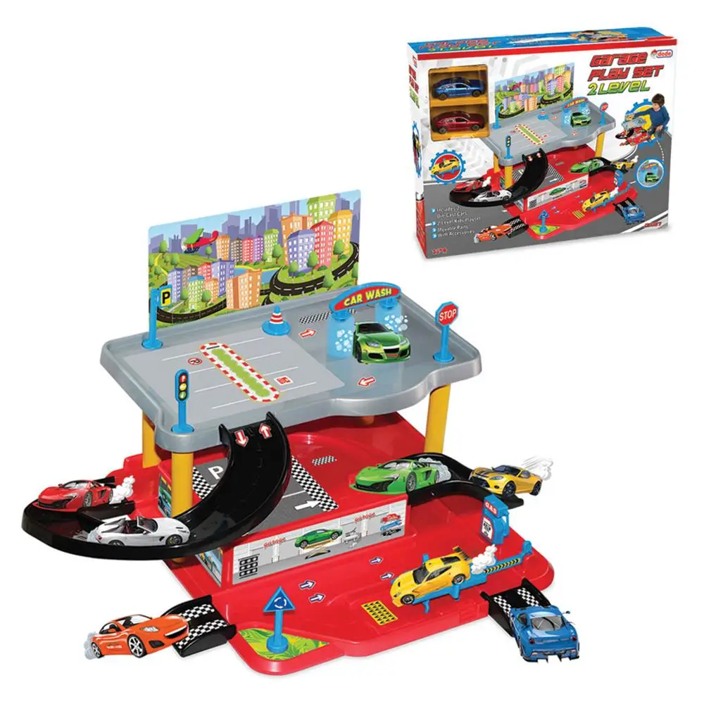 2-storey car parking game garage set