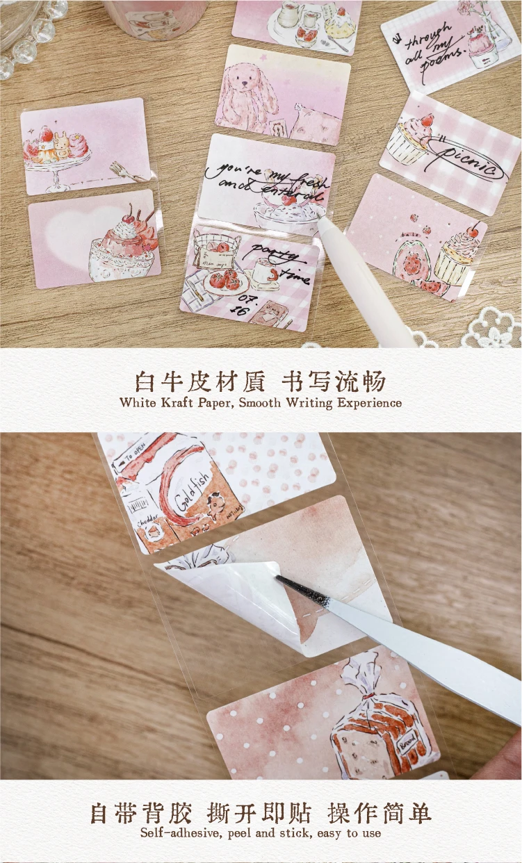 Journal GO 5cmx2m The Maiden's Hour Vintage Floral Sticker Tape Weißes Kraftpapier Dekorative Aufkleber für Scrapbooking Journal – Detail 5