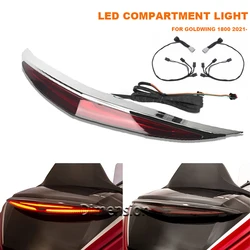 Motorcycle ABS Trunk Spoiler LED Red Rear Brake Light Turn Signal NEW For Honda Goldwing Gold Wing GL1800 GL 1800 2021 2022 2023