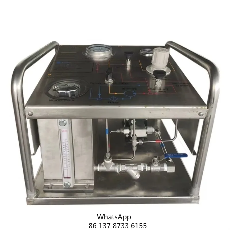High Pressure Pneumatic Hydro Test Pump Portable High Pressure Hydro Control Panel