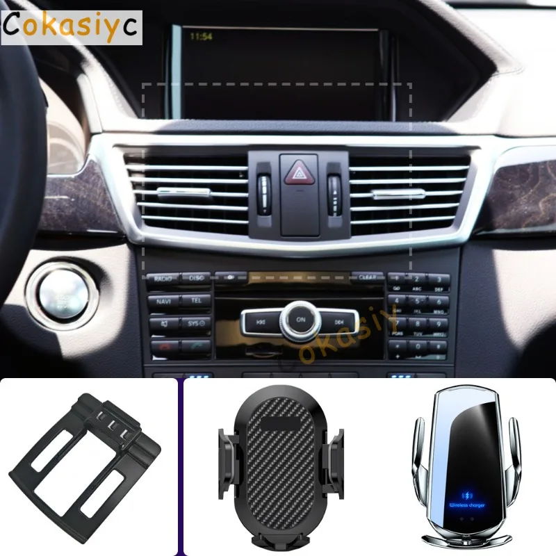 Suporte de Telefone para Carro para Mercedes-Benz Classe E E200 E300 W212 2010 2011 2012, Suporte de Celular com Carregamento Sem Fio Especial Fixo