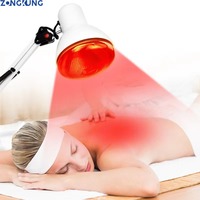 Floor Stand Infrared Heat Physiotherapy Lamp Fatigue Relief Speed Up Wound Healing 180° Adjustable Anti-scald Health Care Lamp