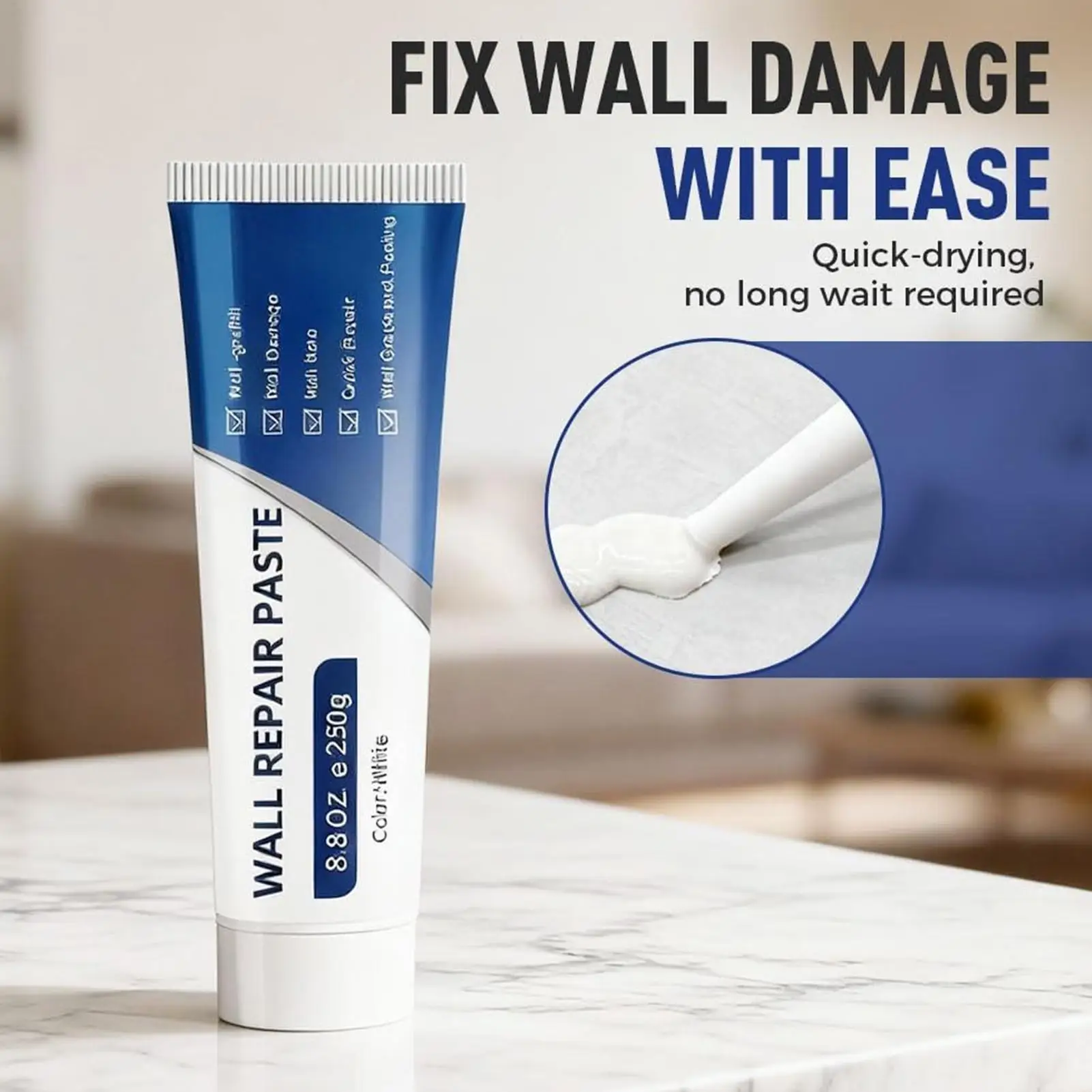 Wall Repair Putty Kit Quick Drying Wall Mending Paste Easy To Apply Caulk Sealant DIY Maintenance Kit For Repairing Holes