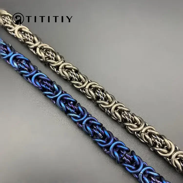 New Pure Titanium Dragon Necklace 9mm Thick Anti Allergy Trend Neutral Hip Hop Two Tone Optional Fashion Retro Heavy Necklace