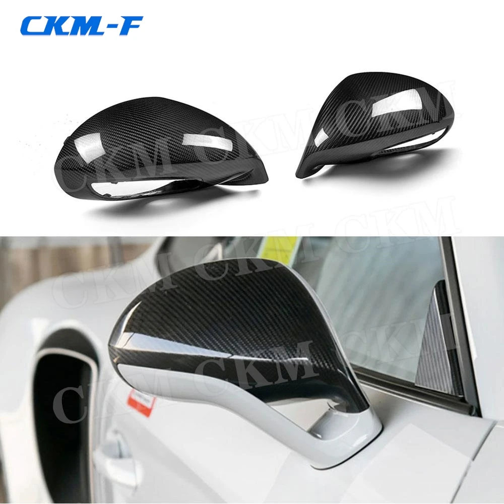 

Dry Carbon Fiber Car Side Rearview Mirror Cap Trim Shell Covers For Porsche Cayman Boxster 981 991 Sport 2013 2014 2015 2016