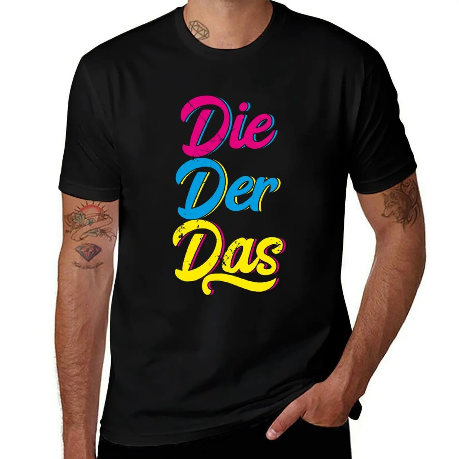 تي شيرت Die Der Das (v1) تي شيرت مطبوع تي شيرت رجالي مصمم تي شيرت