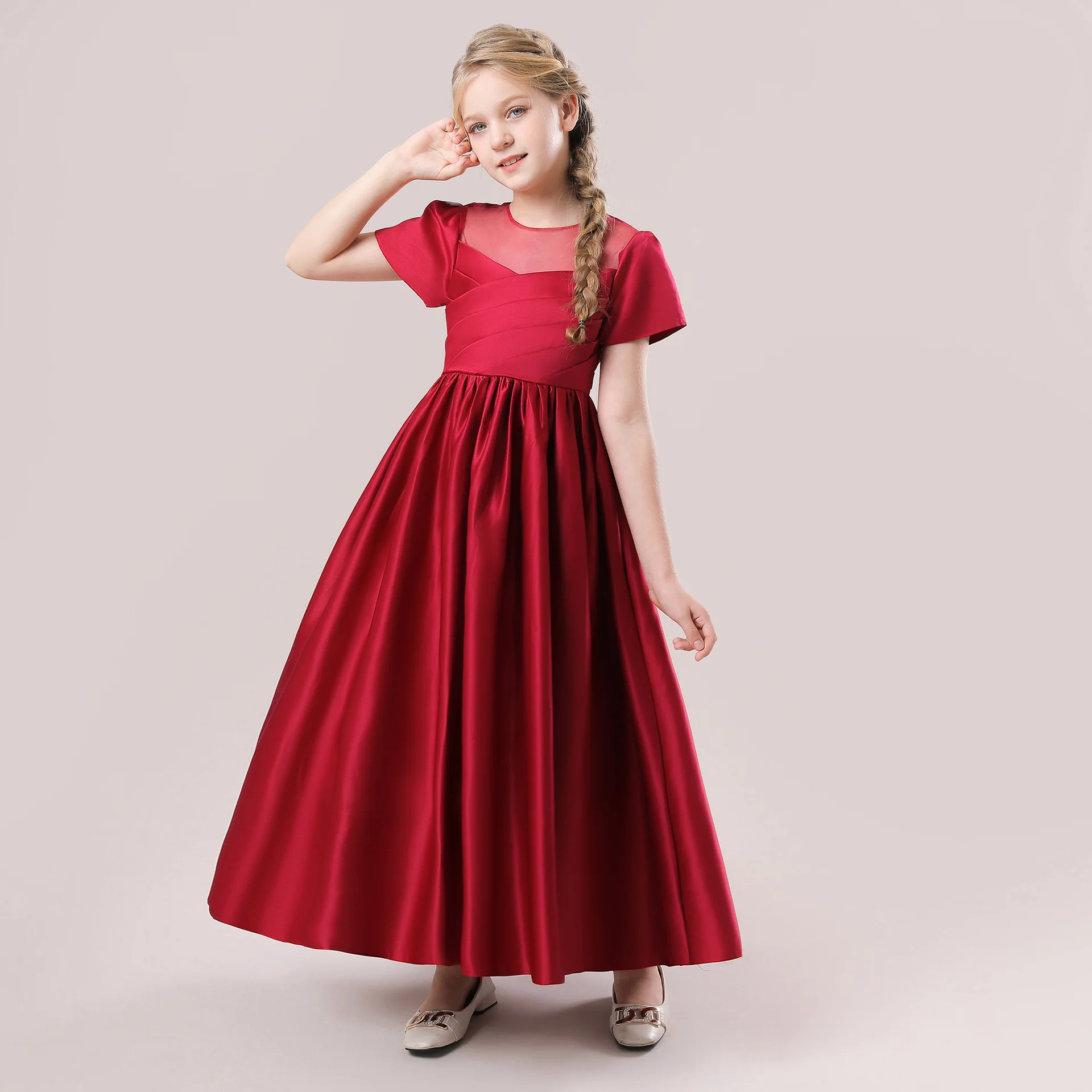 

Customize White Lace Girl Dresses Bow Pageant Birthday For Girls First Communion Dresses Kids Prom Dresses