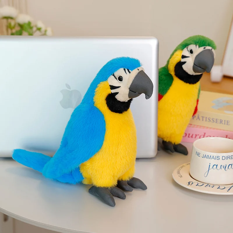 24CM Simulierte Papagei Plüsch Spielzeug Weiche Angefüllte Cartoon Tier Vogel Puppe Nette Sittiche Puppe Beschwichtigen Geschenke – Detail 14