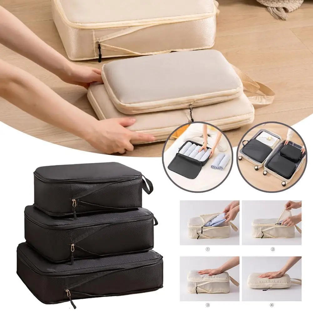 متعددة الوظائف حقيبة تخزين السفر مقاوم للماء حقيبة النايلون المحمولة الأمتعة المنظم تعبئة قابلة للضغط للسفر #1