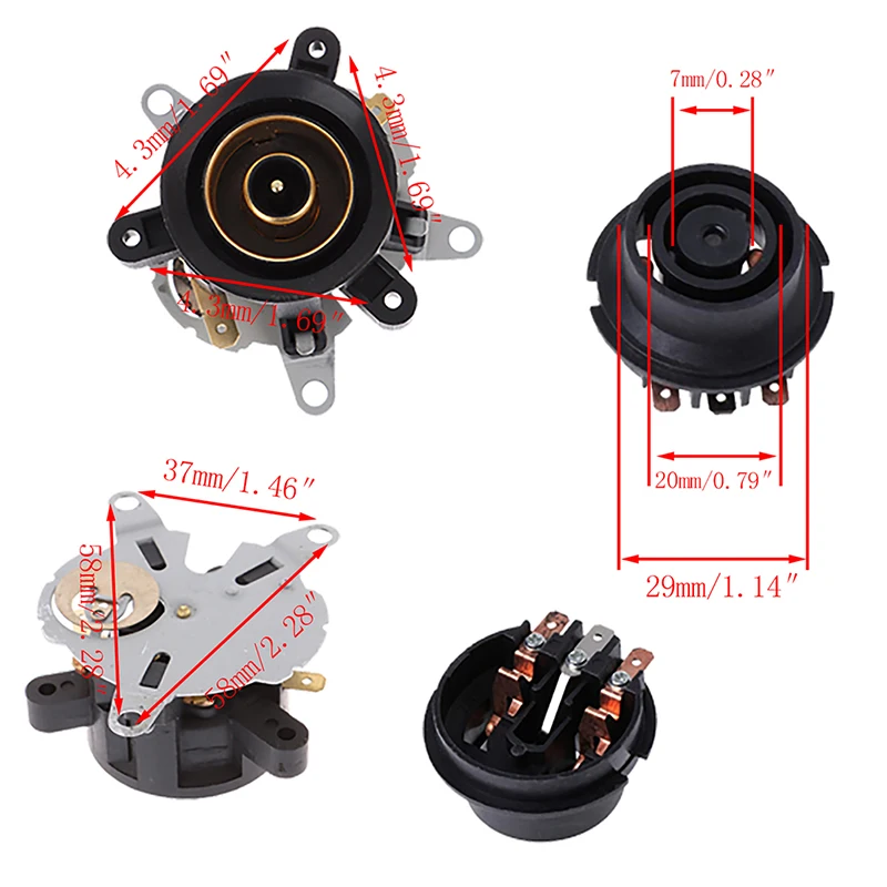 1Set Thermostat Temperature Control Kettle Top Base Set Socket Electric Parts