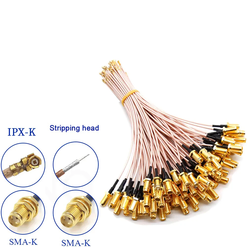 Extension Cord U.FL IPX to RP-SMA Female Connector Antenna RF Pigtail Cable Jumper for PCI WiFi Card RP-SMA Jack to IPX RG178