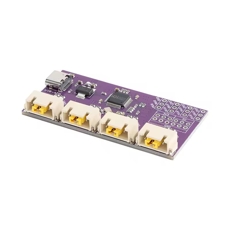 USB to 4-way TTL serial port USB Type-C interface 6Mbps high-speed CH344 chip communication conversion module