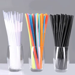 100-300Pcs Multicolor Kunststof Straws for Wedding Party Supplies Beverage Kitchen Cocktail Drinking Straws Pajitas Plastique