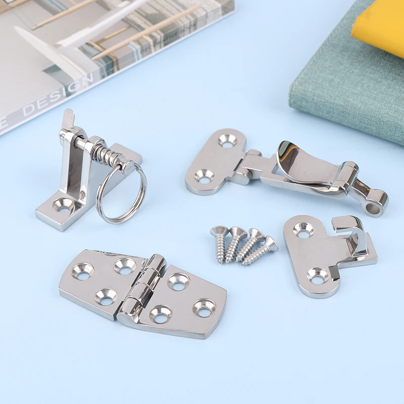 Marine 316 Stainless Steel Boat Hinges Heavy Duty Hatch Casting Hinge For Cabinet Doors Windows Butt Hinge Hardware Accessories