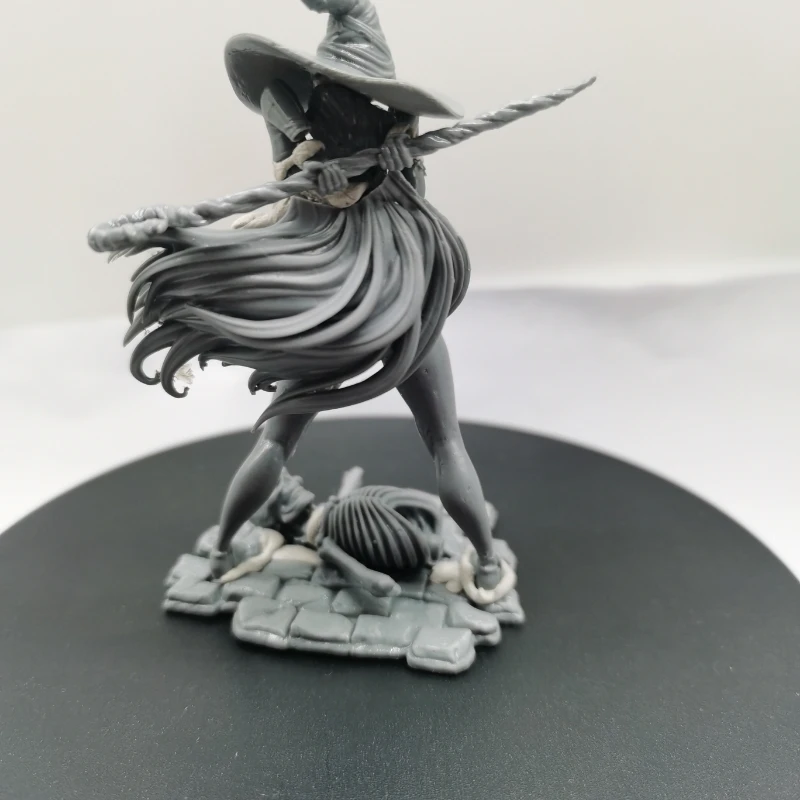 1/24 Scale 75mm Resin Figure Model Kit Sexy Dragon Crown Witch Unassembled and Unpainted 3D Printing DIY Toy