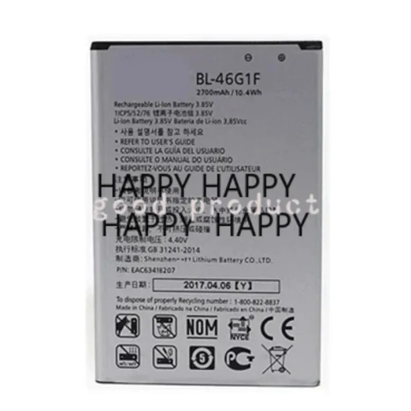 100% Original 2800mAh BL-46G1F Battery For LG 2017 Version K10 K20 K425 K428 K430H Phone High quality Battery MN