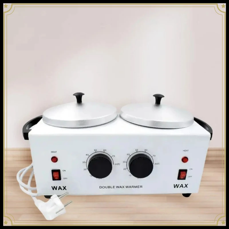 Double Pot Wax Warmer Portable Wax Melting Machine Hand Feet SPA Hair Removal Epilator