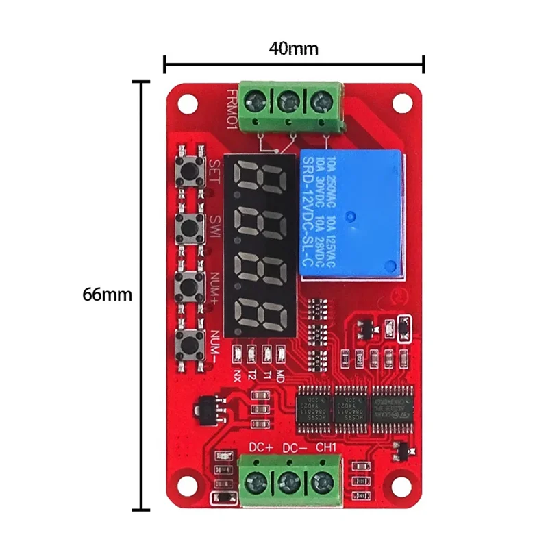 A003 DC 12 В, 1-канальный релейный модуль FRM01, многофункциональное реле, таймер задержки, самоблокирующаяся плата синхронизации