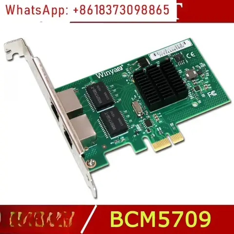 Winyao E5709T PCI-E X1 dual port Gigabit network interface card ISCSI BCM5709c